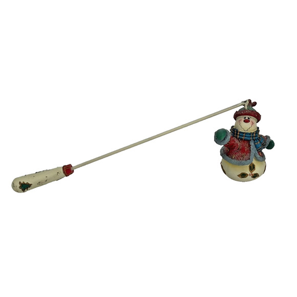 Candle Snuffer Extinguisher Christmas Snowman, Decorated Handle - Picture 1 of 10